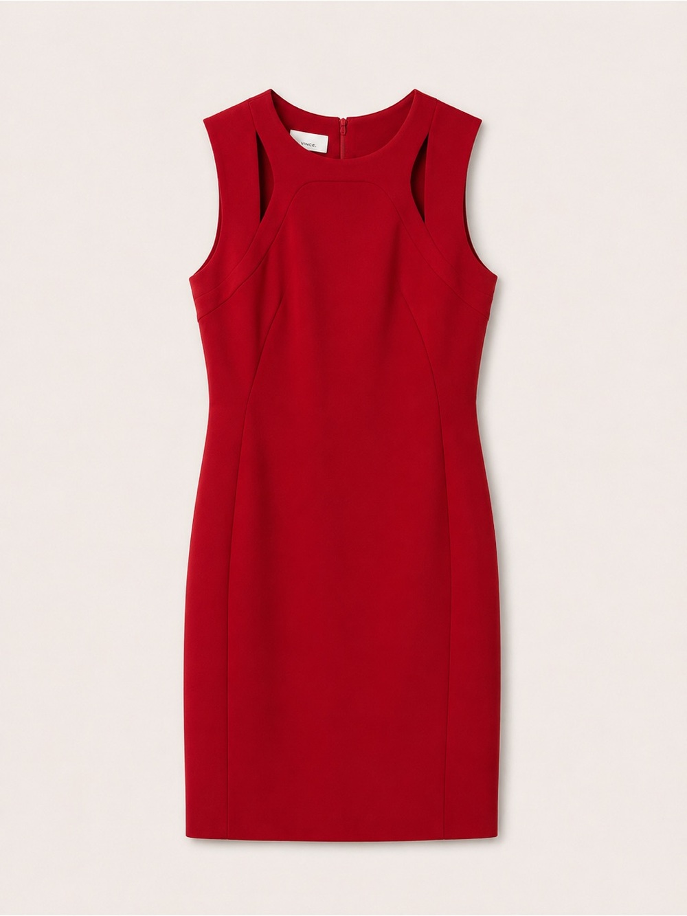 Akris punto Sleeveless Red Sheath Dress
